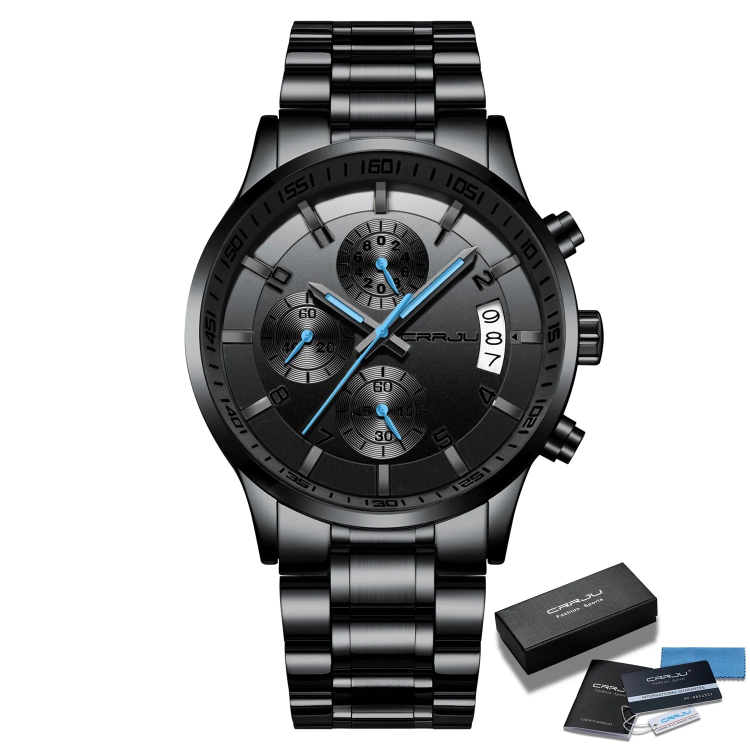 Relógio Masculino CRRJU Ignis Black