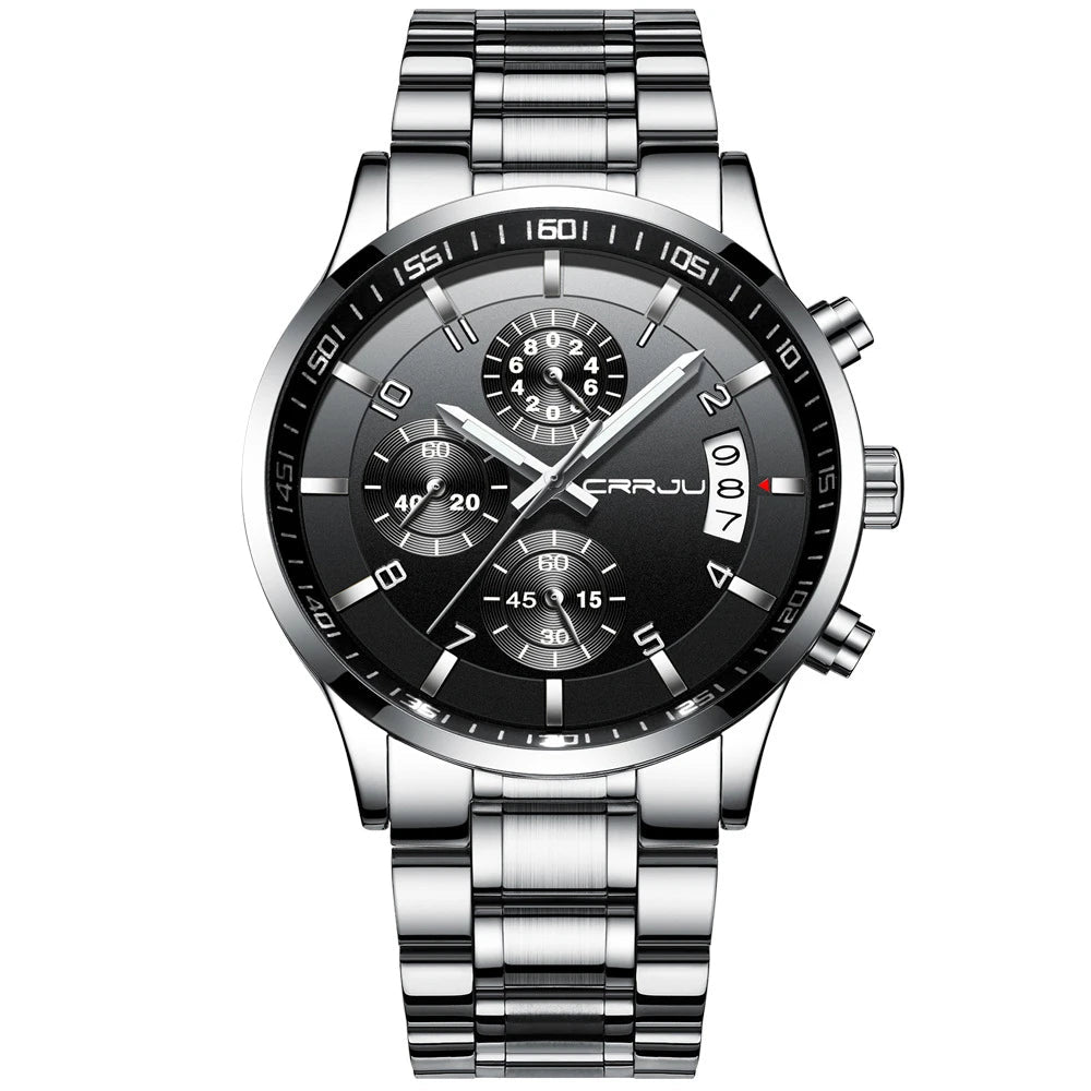 Relógio Masculino CRRJU Ignis Silver