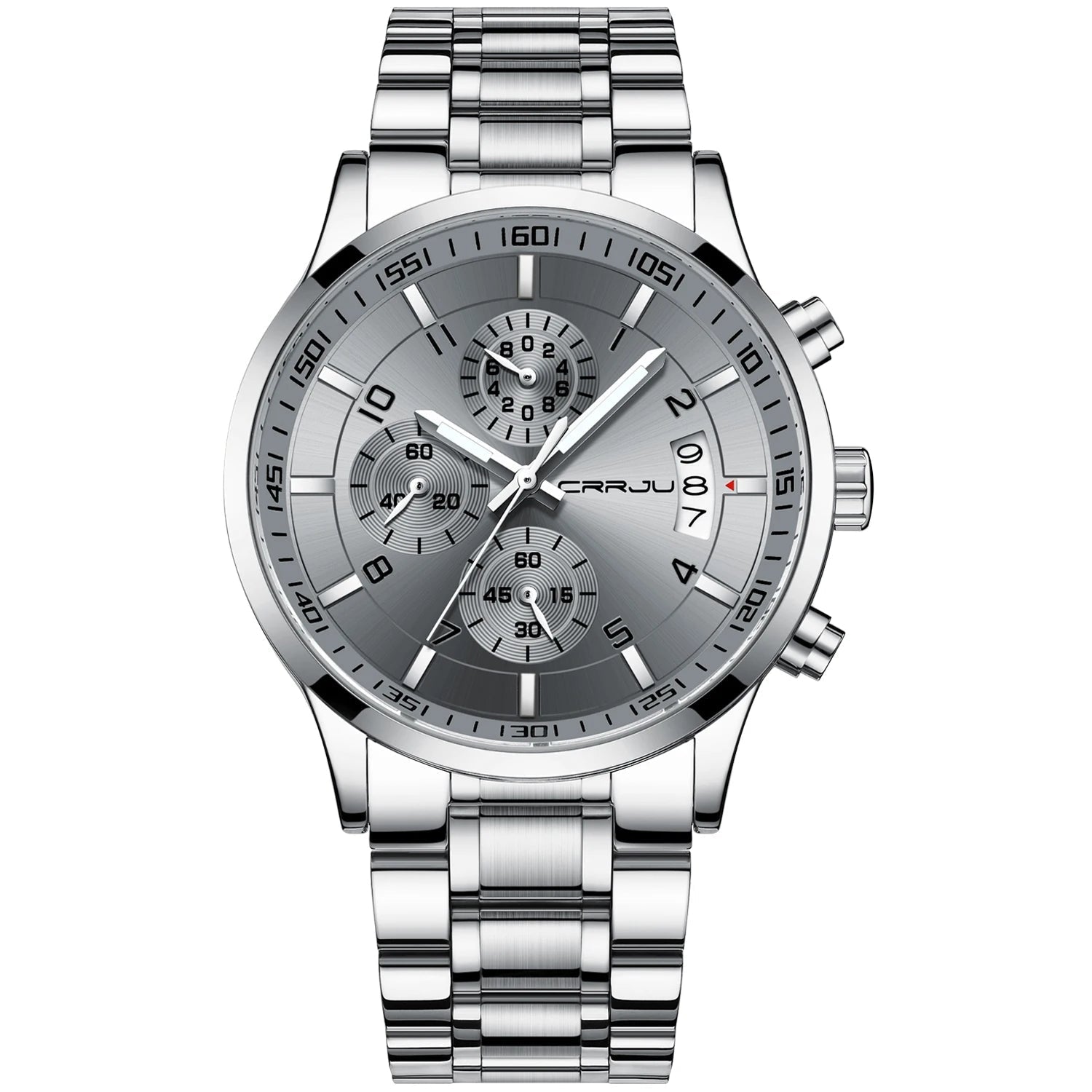 Relógio Masculino CRRJU Ignis Silver