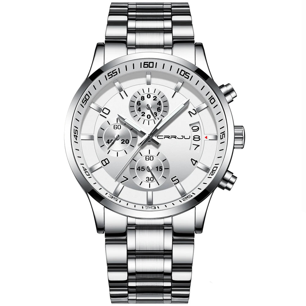 Relógio Masculino CRRJU Ignis Silver