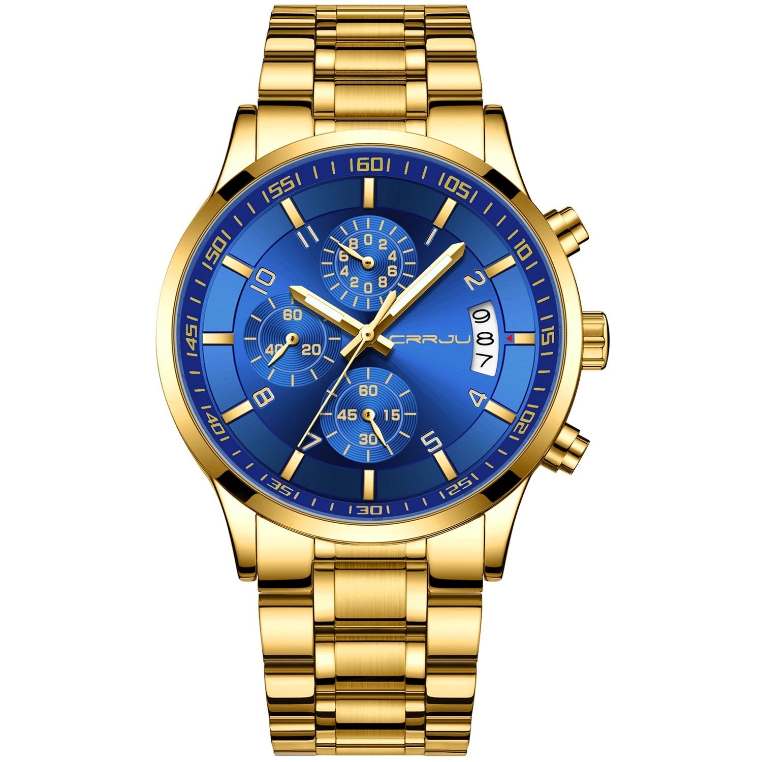 Relógio Masculino CRRJU Ignis Gold