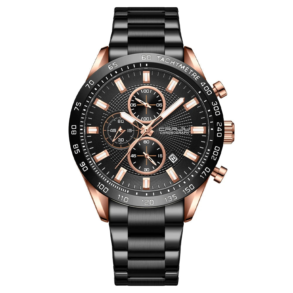 Relógio Masculino CRRJU Velocity – Design esportivo, robusto e sofisticado para o dia a dia.