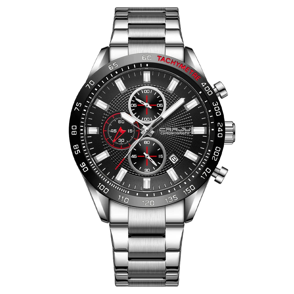 Relógio Masculino CRRJU Velocity – Design esportivo, robusto e sofisticado para o dia a dia.