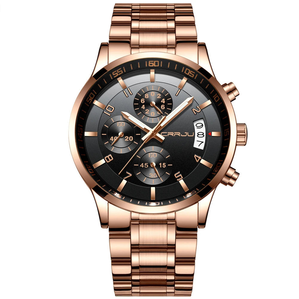 Relógio Masculino CRRJU Ignis Gold