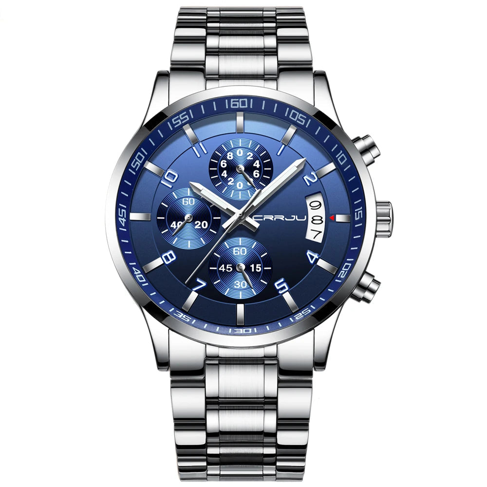 Relógio Masculino CRRJU Ignis Silver